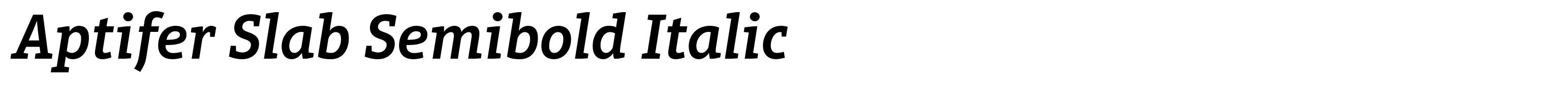 Aptifer Slab Semibold Italic